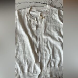 White cardigan